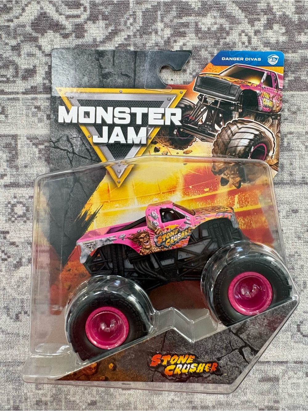 Stone Crusher Kids Monster Jam Truck Toy - Pink